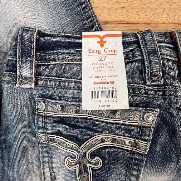 New Rock Revival Sherry Easy Crop Jeans Buckle Exclusive 27 - Picture 4 of 9